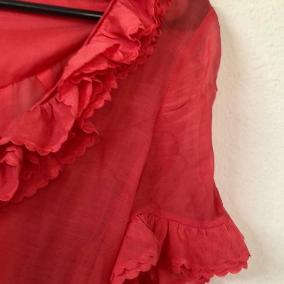 Beautiful Marc Jacobs Orange Ruffle Dress size 6 - Picture 7 of 7